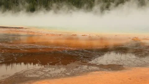 Steam from Grand Prismatic 13 Stock Footage