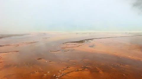 Steam from Grand Prismatic Spring Stock-Footage 34285235