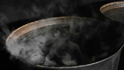 Steam from hot water Stock Footage 117420404