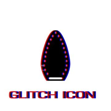 Steam iron icon flat Stock Illustration