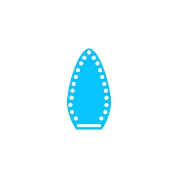 Steam iron icon flat Stock Illustration