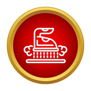 Steam iron icon representing laundry and household chores Stock Illustration