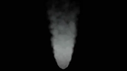 The steam jet with power breaks through and remains a steam column.White vapour Stock Footage 109536893