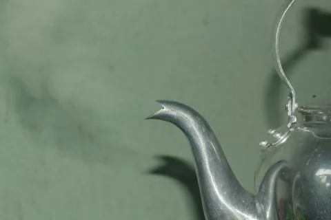 Steam from the kettle. Stock Photos