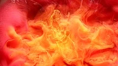 Hypnotic Steam Background. Orange Liquid, Stock Video