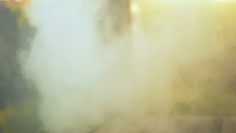 Steam Machine cinematic slow motion 4k Stockbeeldmateriaal 152105500