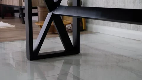 Steam Mop Cleaning a Marble Floor at Home – Deep Cleaning with Steam Stock Footage 274898137
