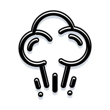 Steam or smoke cloud comic blast icon Stock Illustration