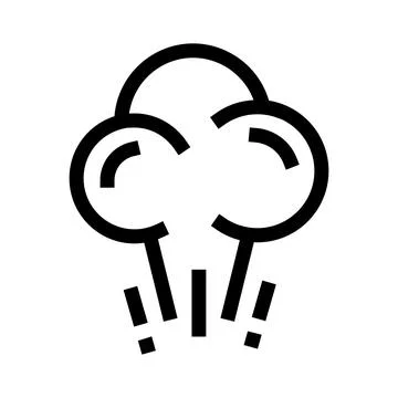 Steam or smoke icon representing vapor and smell Stock Illustration