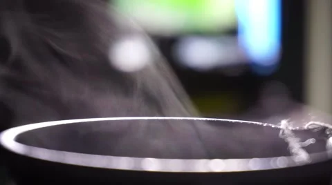 Steam over a cup of tea in the office Stock Footage 68858822