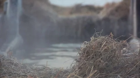 Steam over the ice-hole on the Epiphany in Russia Video stock 59185723