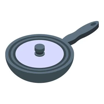 Steam pan icon isometric vector. Wok deep culinary Illustrazione stock