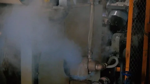Steam pipe breakthrough Stock Footage 97637366