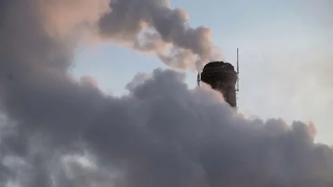 Steam from the pipe Stock Footage 82140139