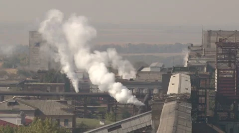 Steam from the pipes Stock Footage 56369809