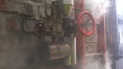 Steam pipes Stock Footage 122384151