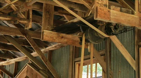 Steam Powered Lathe Stock Footage 309729