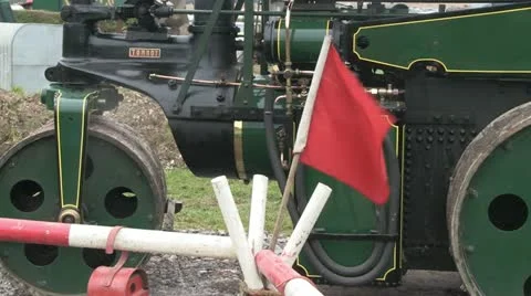 Steam powered road roller 10 Stock Footage 20472513