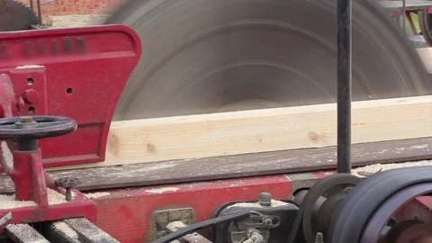 Steam powered saw Stock Footage 74119195