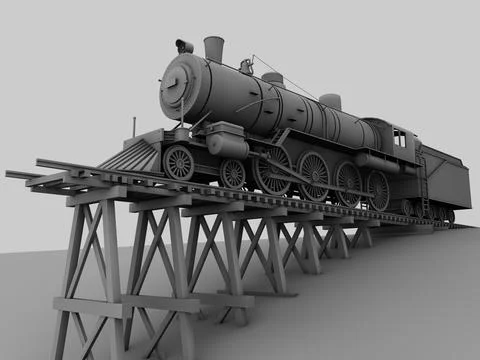 Steam Railway 3D Model