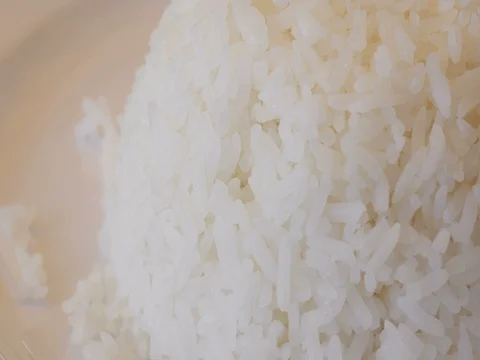 Steam rice dish. Stock Footage