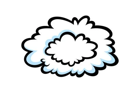 Steam ring in comic style. Round cloud of vapour or smoke for cigar, cigarette イラスト素材