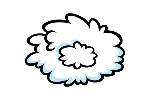 Steam ring in comic style. Round cloud of vapour or smoke for cigar, cigarette イラスト素材