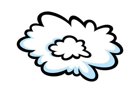 Steam ring in comic style. Round cloud of vapour or smoke for cigar, cigarette Illustrazione stock