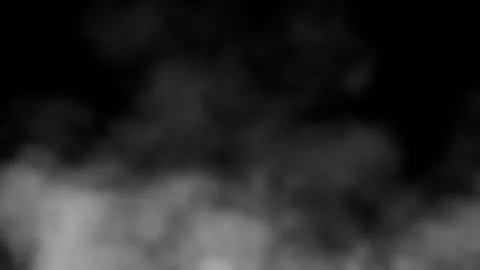 Steam rises from below against a dark background. Stock Footage 312627491