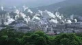 Steam Rises Over City Of Beppu Japan - Looks Like Smoke And Fire 01 HD HD 影片