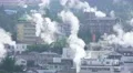 Steam Rises Over City Of Beppu Japan - Looks Like Smoke And Fire 07 4K 4k or 4k+ Resolution