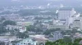 Steam Rises Over City Of Beppu Japan - Looks Like Smoke And Fire Pan HD HD Footage