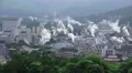 Steam Rises Over City Of Beppu Japan - Looks Like Smoke And Fire 11 HD HD Footage
