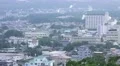 Steam Rises Over City Of Beppu Japan - Looks Like Smoke And Fire Pan 4K 4k or 4k+ Resolution