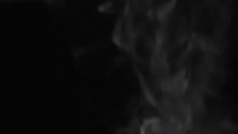 Steam Rising Against Black Background, Atmospheric Effect Stock Footage 340128842