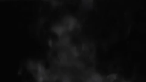 Steam Rising Against Black Background, Atmospheric Effect Stock Footage 340128993