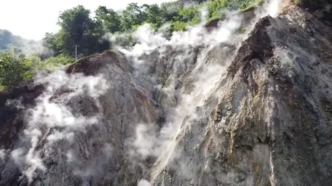 Steam rising from the ground Stock Footage 185281308