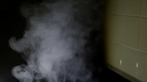 Steam Rising in the kitchen Stockbeeldmateriaal 127873709