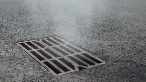Steam rising from manhole Video stock 220930606