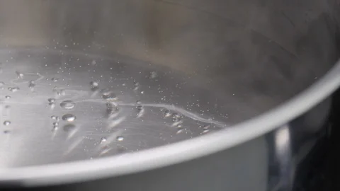 Pot Boiling Water On Stove Rapid Stock Footage Video (100% Royalty-free)  1967887