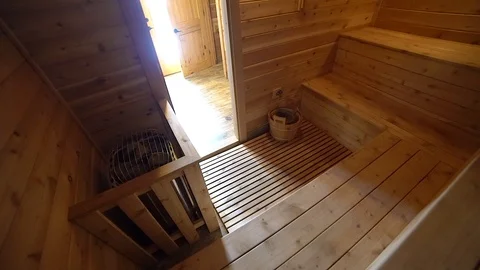 Steam at the Sauna Stock Footage 103955364