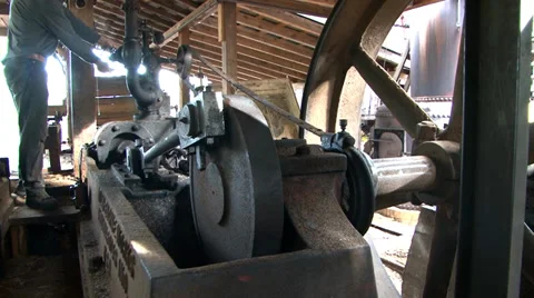 Steam Sawmill Startup Stock Footage 37114187