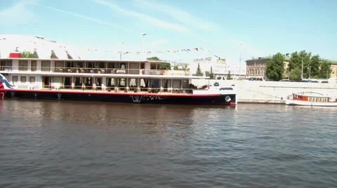 Steam-ship At The Pier 스톡 동영상 5746799