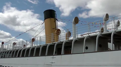 Steam Ship SS Nomadic close up cloudy sky Belfast Stock Footage 60404338