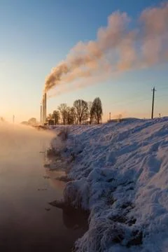 Steam up to the sky Stock Photos