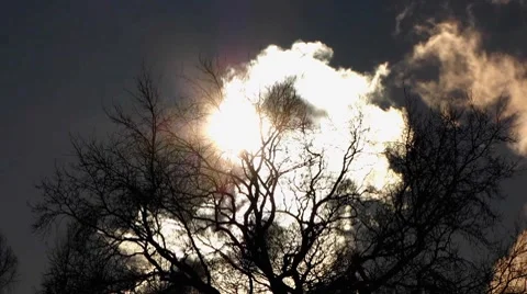 Steam smoke plume puthering from factory chimney Stock Footage