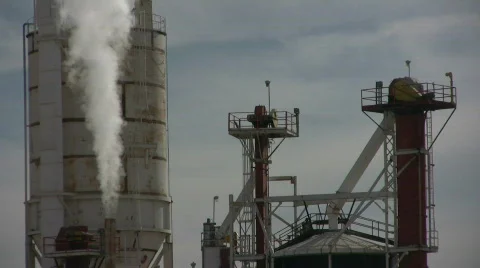 Steam Stack Close-Up Stock Footage 111050