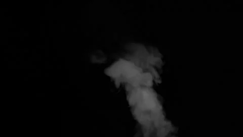 Steam Stream Closeup Isolated on Black Background Stock Footage 280795011