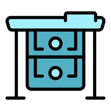 Steam table icon vector flat 스톡 일러스트