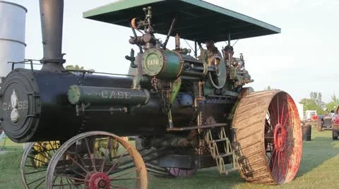 Steam Tractor Backing-Up Video stock 12533040